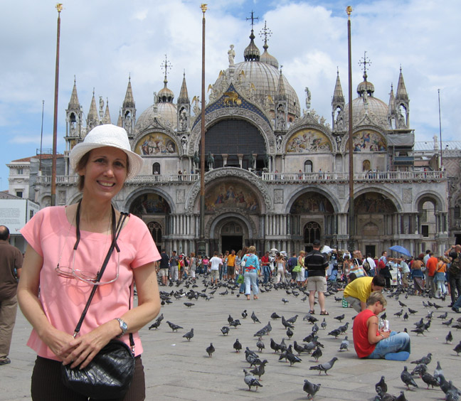 basilica san marco. Suzanne at the Basilica San